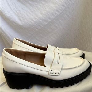 Dolce Vita White Platform Loafers